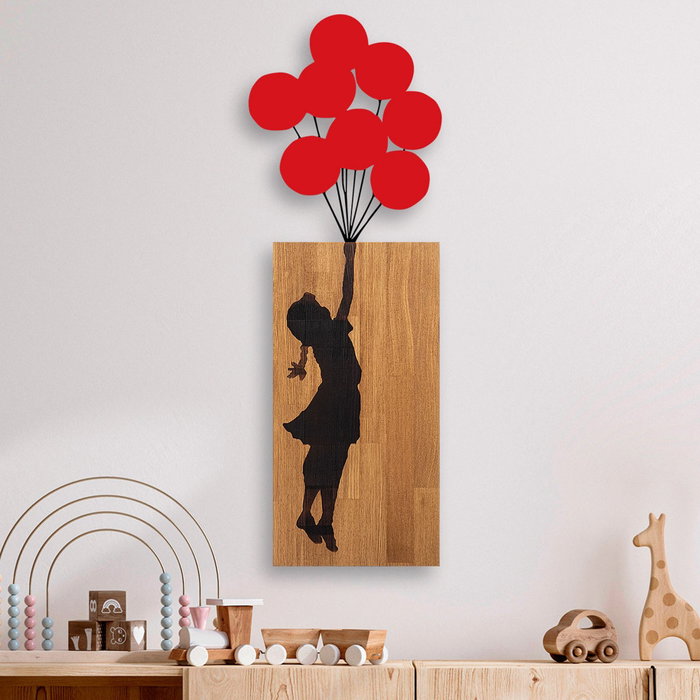 Wallity Banksy - 17 Escultura de pared de madera y metal